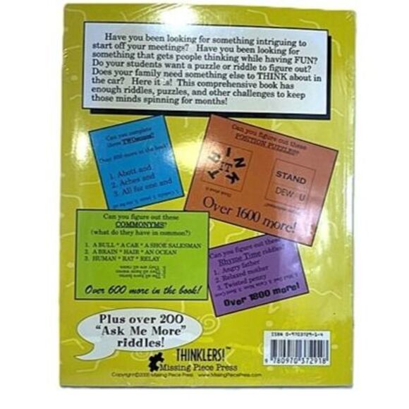 New Sealed Thinklers! A Collection of Brain Ticklers by Kevin Brougher - Picture 2 of 2